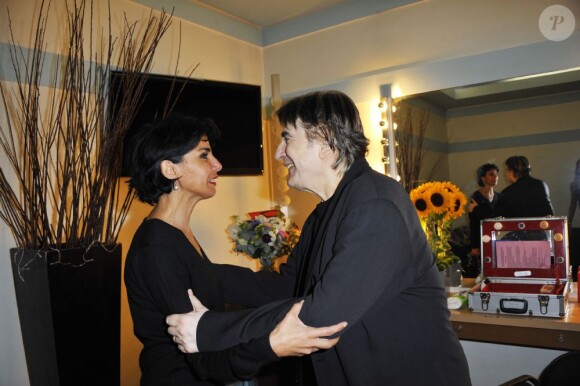 Rachida Dati lors du concert exceptionnel de Serge Lama, à L'Olympia, le 9 octobre 2011.