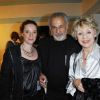 Francis Perrin, son épouse Gersende et Annie Cordy lors du concert exceptionnel de Serge Lama, à L'Olympia, le 9 octobre 2011.