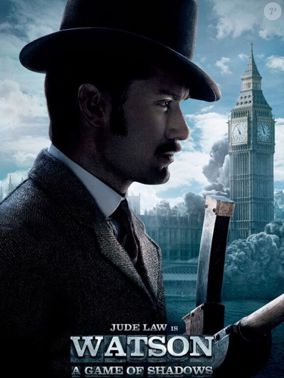 Affiche du film Sherlock Holmes 2 : Jeu d'ombres avec Jude Law