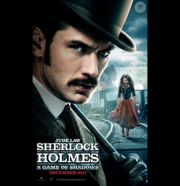 Affiche du film Sherlock Holmes 2 : Jeu d'ombres avec Jude Law et Noomi Rapace