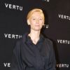 Tilda Swinton lors de la soirée de présentation du modèle Constellation de la marque Vertu à Milan le 18 octobre 2011