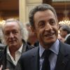 Nicolas Sarkozy et Didier Barbelivien, à Paris, le 23 novembre 2011.