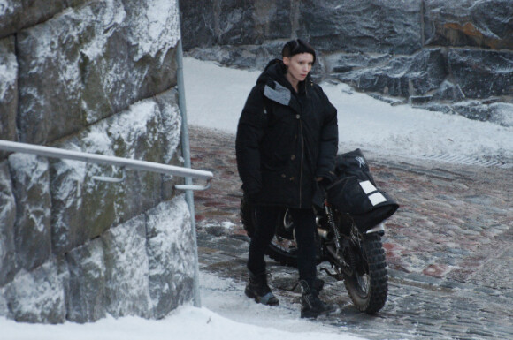 Rooney Mara sur le tournage de Millenium le 5 mai 2011 à Stockholm en Suède.