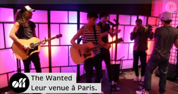 The Wanted de passage à Paris à l'été 2011 pour présenter le single Glad you came dans les locaux d'Universal
