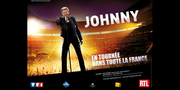 Affiche de la tournée de Johnny Hallyday dans toute la France, en 2012