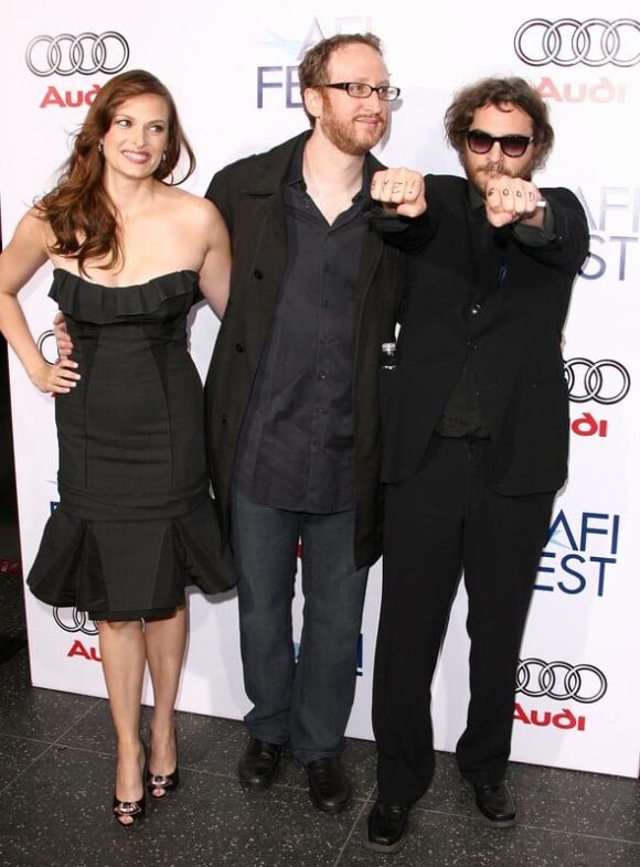 Vinessa Shaw, James Gray et Joaquin Phoenix, le 1er novembre 2008 à Los Angeles.