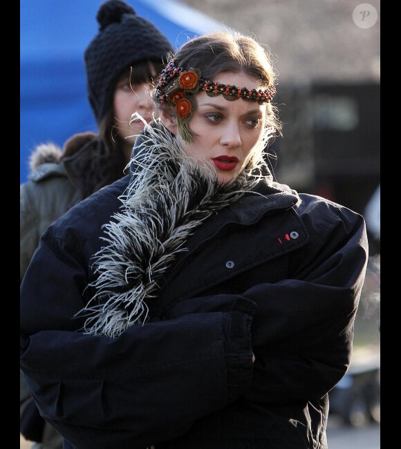 Marion Cotillard, en janvier 2012 sur le tournage du film de James Gray, à New York.