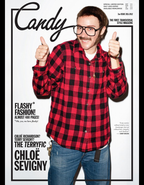 Chloë Sevigny se transforme en Terry Richardson pour sa couverture du magazine Candy. 
