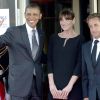 Carla Bruni, Nicolas Sarkozy et Barack Obama lors du G8 en mai 2011