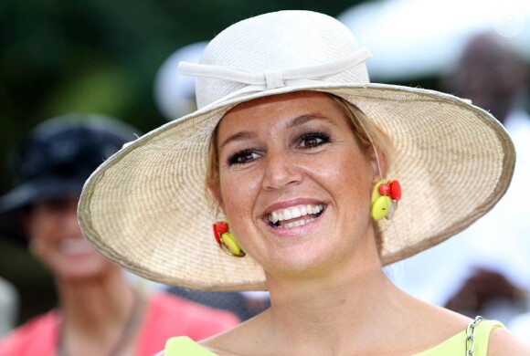 La princesse Maxima des Pays-Bas en visite sur l'île de Saint-Martin, jeudi 3 novembre 2011.