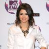 Selena Gomez participe à  la conférence de presse des MTV Europe Music Awards, le samedi 5 novembre à Belfast.