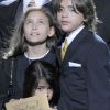 Les trois enfants de Michael Jackson au Stapples Center à Los Angeles le 7 juillet 2009