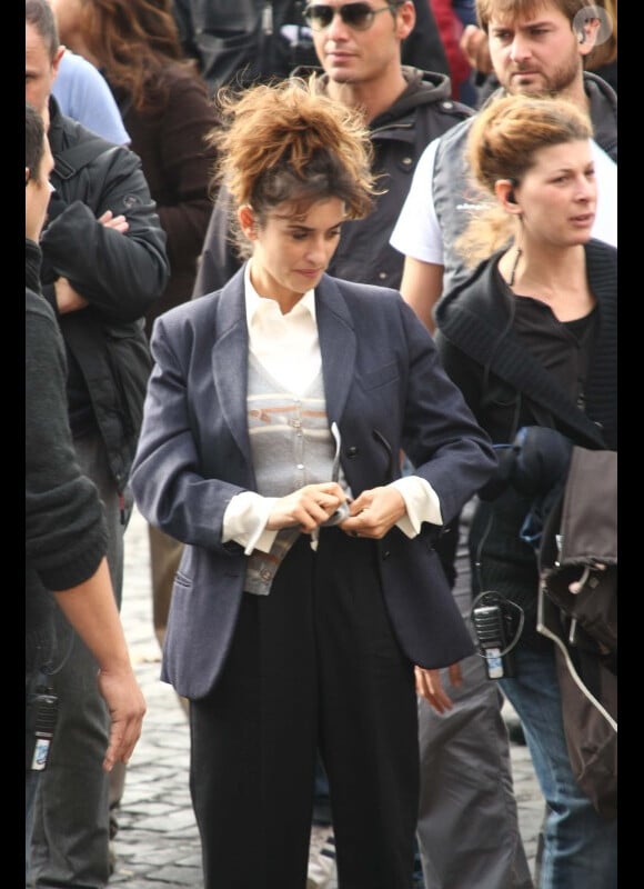 Penélope Cruz sur le tournage de Venuto al Mondo à Rome, le 4 novembre 2011.