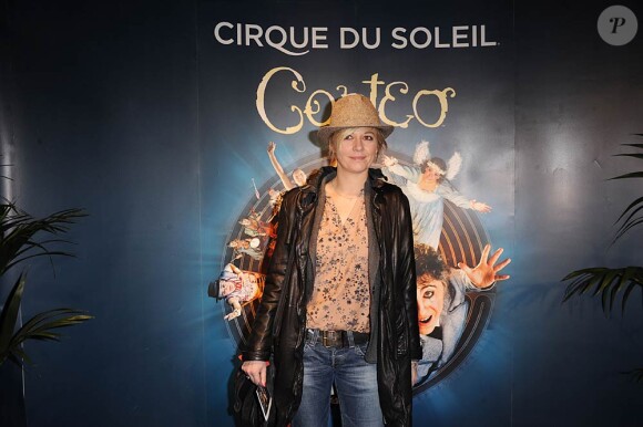 Flavie Flament à la générale de Corteo, dernier spectacle du Cirque du Soleil, le mardi 8 novembre 2011.