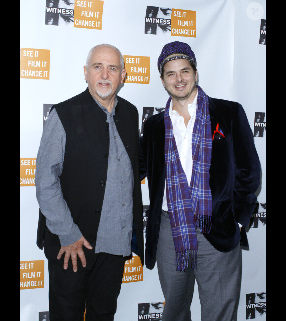 Peter Gabriel et Pete Francis  lors de la soirée Focus for Change à New York le 10 novembre 2011