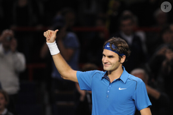 Roger Federer le 11 novembre 2011 au Masters 1000 de Paris Bercy à Bercy