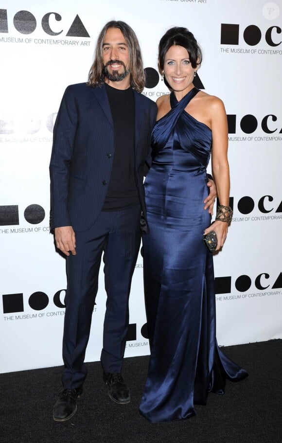 Lisa Edelstein et Robert Russell lors du gala du MOCA, à Los Angeles, le 12 novembre 2011.