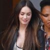 Megan Fox sort de sa visite aux vétérans, à Los Angeles, le vendredi 11 novembre 2011.