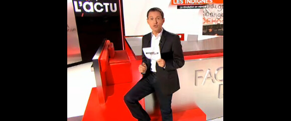 Marc-Olivier Fogiel sur le plateau de Face à l'actu sur M6, le dimanche 13 novembre.