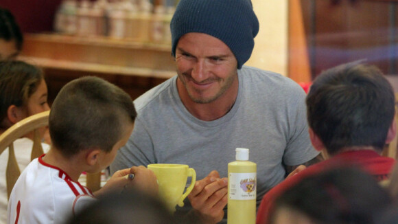 David Beckham en pleine création artistique avec ses charmants bambins