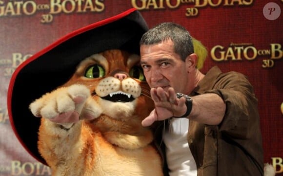 Antonio Banderas et Le Chat Potté, le 15 novembre à Mexico.