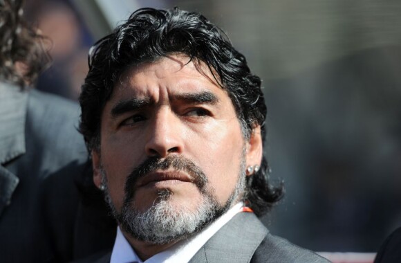 Diego Maradona, en Afrique du Sud, en juin 2010.