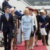 La princesse Mary et le prince Frederik de Danemark arrivant à Canberra en Australie le 22 novembre 2011