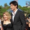Kylie Minogue et son compagnon Andres Velencoso arrivant aux ARIA Awards à Sydney le 27 novembre 2011