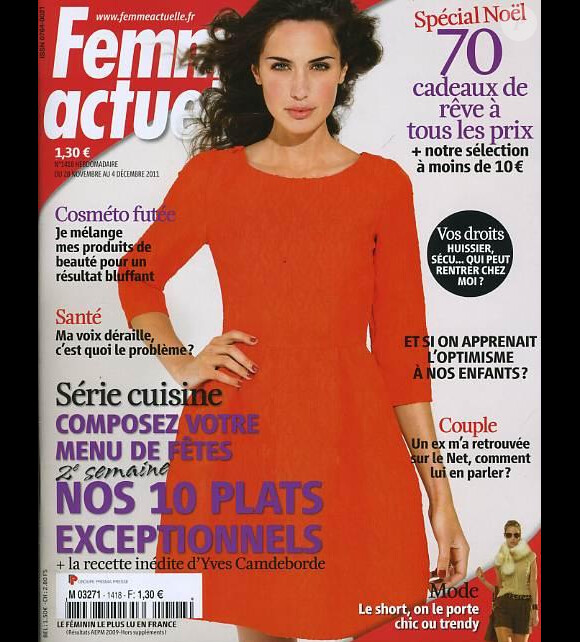 Retrouvez l'interview de Pascale Arbillot dans Femme Actuelle, 28 novembre 2011.