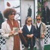 Marlène Jobert et ses filles Eva et Joy en 1990 à Roland Garros