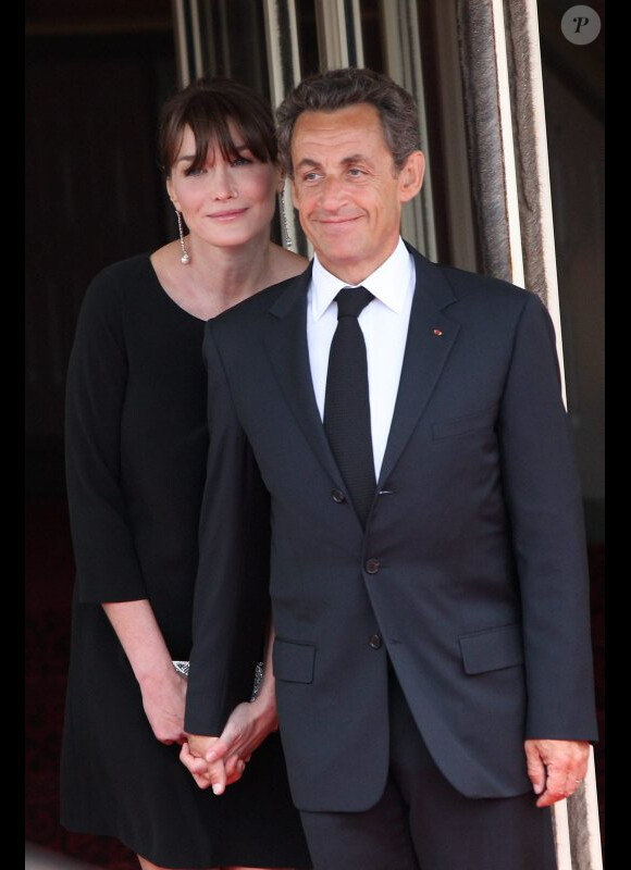 Carla et Nicolas Sarkozy lors du sommet du G8 de Deauville le 26 mai 2011