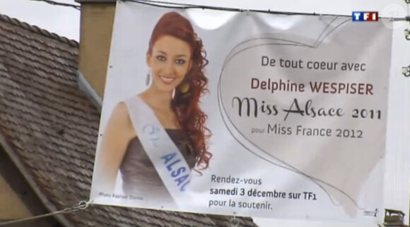 Delphine Wespiser, Miss France 2012, invitée du journal de 13 heures de Jean-Pierre Pernaut sur TF1 le lundi 5 décembre 2011