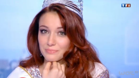 Miss France 2012 - Delphine Wespiser : émue après un message de son petit ami