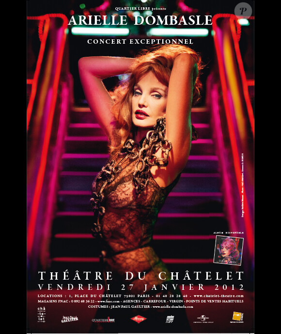 Arielle Dombasle - Diva Latina - concert unique au Théâtre du Châtelet, à Paris, le 27 janvier 2012.