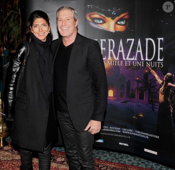 Hoda Roche et Jean-Claude Darmon à la première de la comédie musicale Sheherazade aux Folies Bergère le 6 décembre 2011