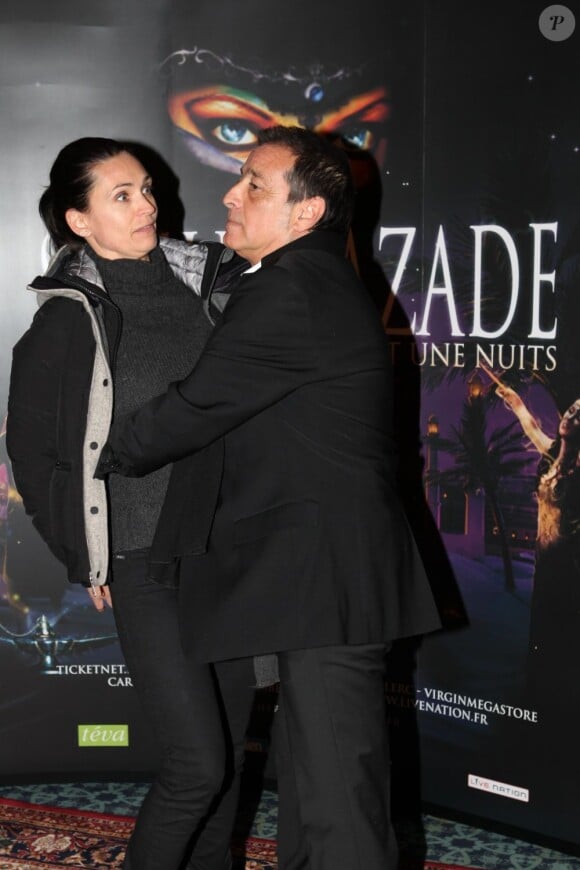 Adeline Blondieau et Félix Gray à la première de la comédie musicale Sheherazade aux Folies Bergère le 6 décembre 2011