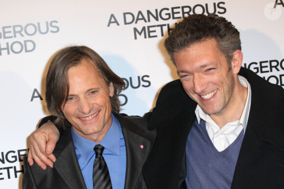 Viggo Mortensen et Vincent Cassel lors de l'avant-première du film A Dangerous Method