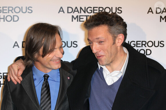 Viggo Mortensen et Vincent Cassel lors de l'avant-première du film A Dangerous Method