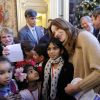 Carla et Nicolas Sarkozy ont accueilli les enfants pour le Noël de l'Elysée ce mercredi 14 décembre 2011