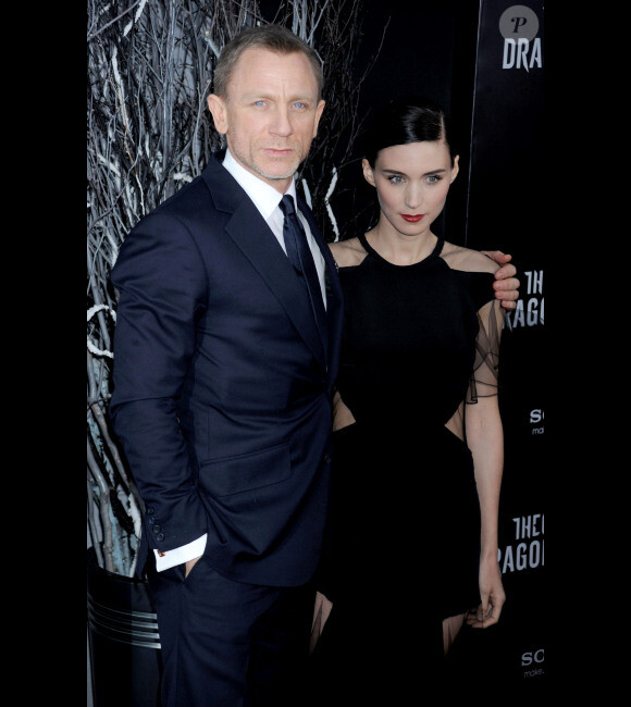 Daniel Craig et Rooney Mara à l'avant-première de Millénium : Les hommes qui n'aimaient pas les femmes, à New York le 14 décembre 2011.