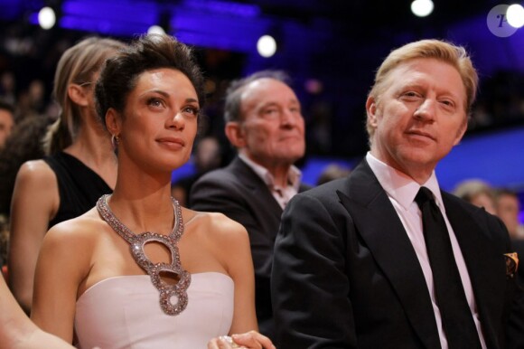 Boris Becker et son épouse lors du gala Ein Herz für Kinder, le 17 décembre 2011, à Berlin.