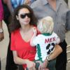 Boris Becker, sa femme Lilly Kerssenberg et le petit Amadeus arrivent à Miami pour Noël le 19 décembre 2011 à Noël