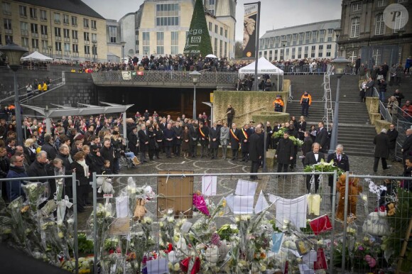Cérémonie à la mémoire des victimes de la tuerie du 13 décembre, à Liège le 20 décembre.