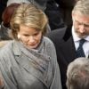 Le prince Philippe et la princesse Mathilde de Belgique à Liège le 20 décembre 2011 pour commémorer les victimes de la tuerie du 13 décembre.