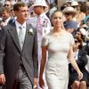 Andrea Casiraghi et Beatrice Borromeo au mariage du prince Albert et Charlene Wittstock en juillet 2011.