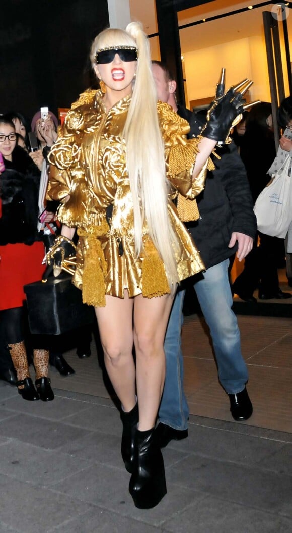 Lady Gaga à Tokyo, le 22 décembre 2011.