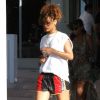 Rihanna en mini short de foot à Miami le 31 décembre 2011