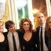 Andrea Meszaros, Carlo Ponti, Sofia Loren, Edoardo Ponti, Sasha Alexander le 12 décembre 2011 à Rome