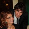 Sophia Loren et son fils Carlo Ponti Jr. le 12 décembre 2011 à Rome