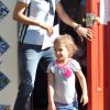 Halle Berry et sa fille Nahla à la sortie de l'école le 5 janvier 2012